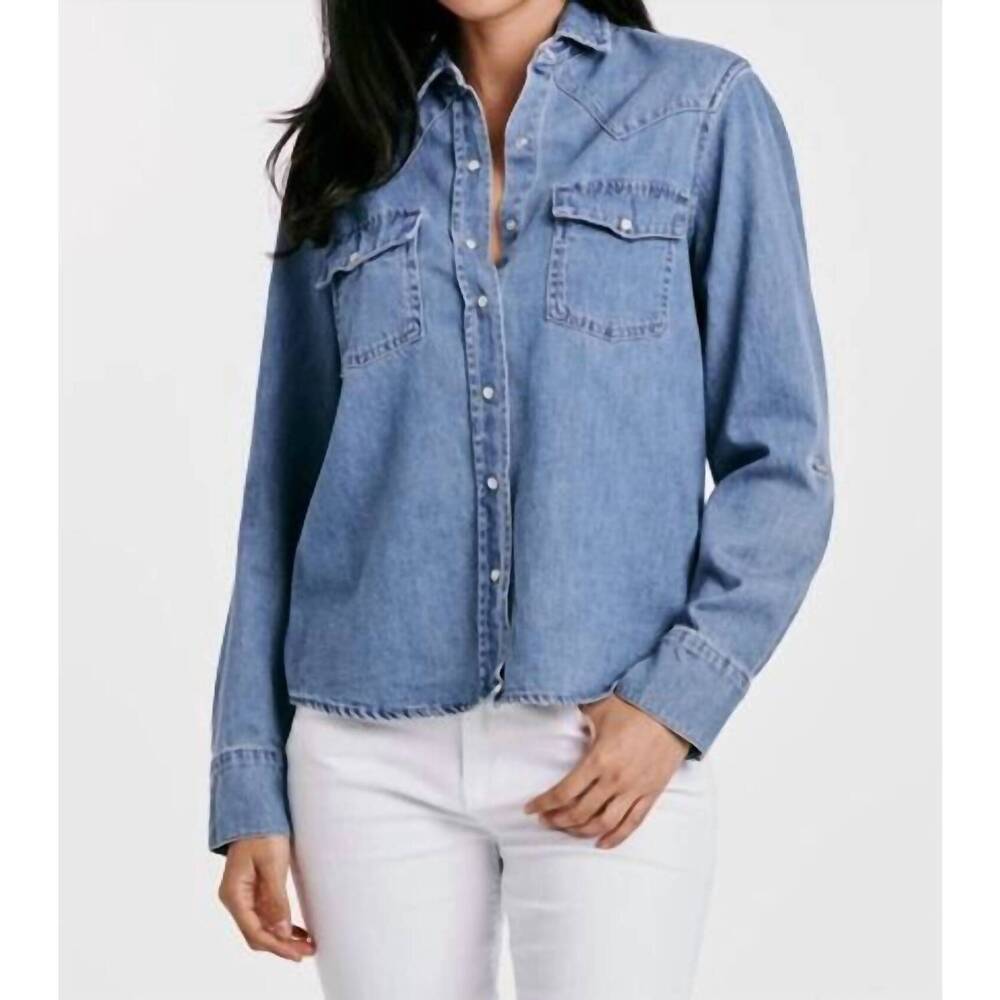 NEW DEAR JOHN DENIM star western chambray shirt in osalina wash